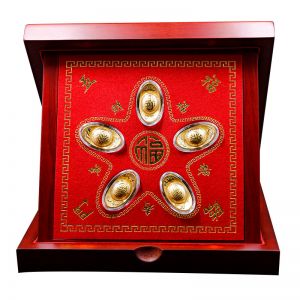 2020鼠年賀歲純金禮品定制金元寶家居擺件送領(lǐng)導(dǎo)長輩新年商務(wù)禮品