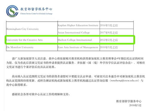新加坡莎頓國際學院受中國教育部留學服務中心認證解讀與因私出入境中介服務