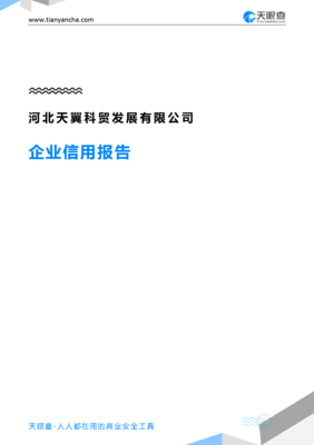 河北天翼科貿發展有限公司企業信用報告深度解析